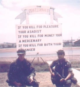 Doug Sterner and Jamie Pacheco in front of our infamous sign 1972